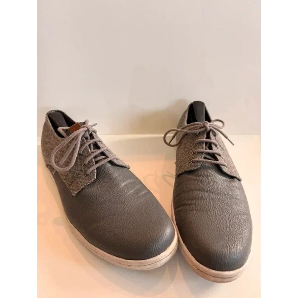 Ben Sherman Men's Grey Herringbone Sneakers / Oxford Shoes - Size 10.5